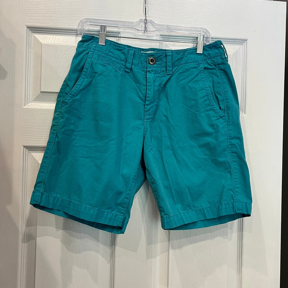 American Eagle Prep Shorts Cotton Twill Teal Turquoise Preppy Mens 31 Coastal